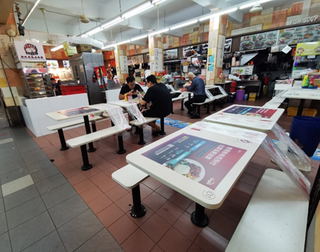 Hawker Centre Table Top Advertising