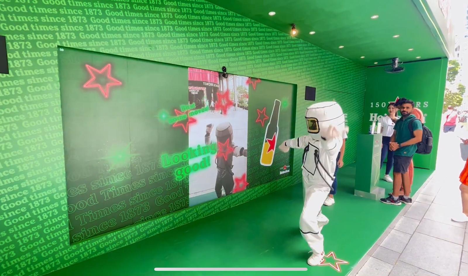 Heineken Interactive Dance Game with Astronaut Mascot