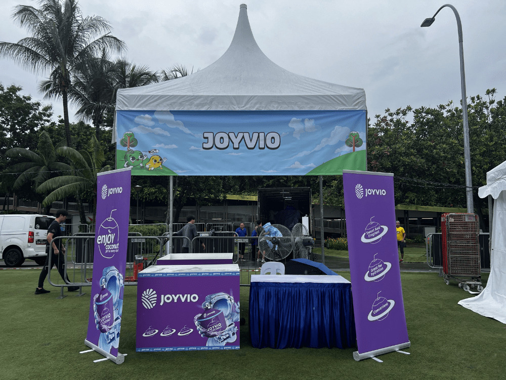 Joyvio Branded Event Booth Setup